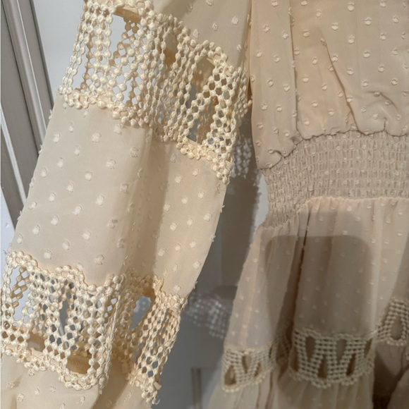 Boutique- Champagne & Strawberry Dress - Picture 3 of 5